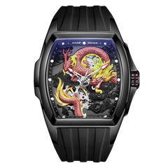 Mens Reef Tiger RGA3061 Luxury Red Automatic Skeleton Dragon Watch - Best Watches for Sale