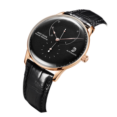 42mm Black Dial Rose Gold RGA82B0-2 Automatic Mechanial Wristwatches For Men - REEF TIGER Waterpoorf Vintage Watch