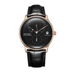 42mm Black Dial Rose Gold RGA82B0-2 Automatic Mechanial Wristwatches For Men - REEF TIGER Waterpoorf Vintage Watch