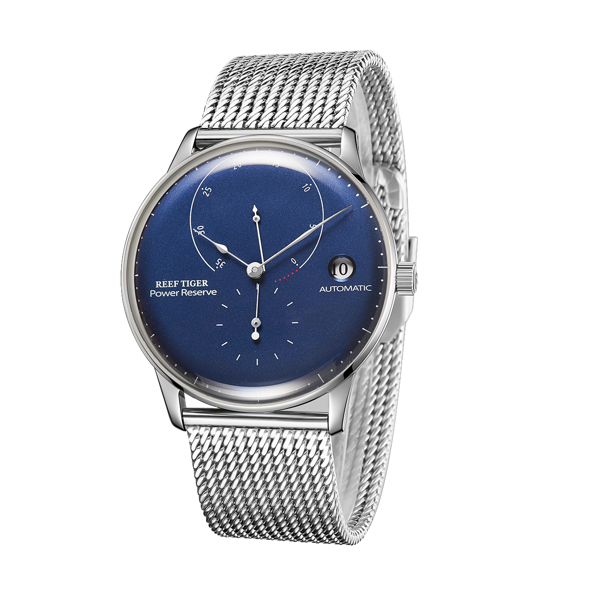 High quality Luxury Men's Blue Dial Automatic Mechanical Waterproof Business Watch - REEF TIGER Seattle Navy 2 Dress Wristwatch
