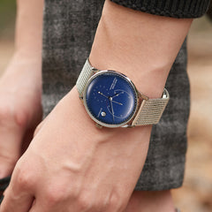 High quality Luxury Men's Blue Dial Automatic Mechanical Waterproof Business Watch - REEF TIGER Seattle Navy 2 Dress Wristwatch