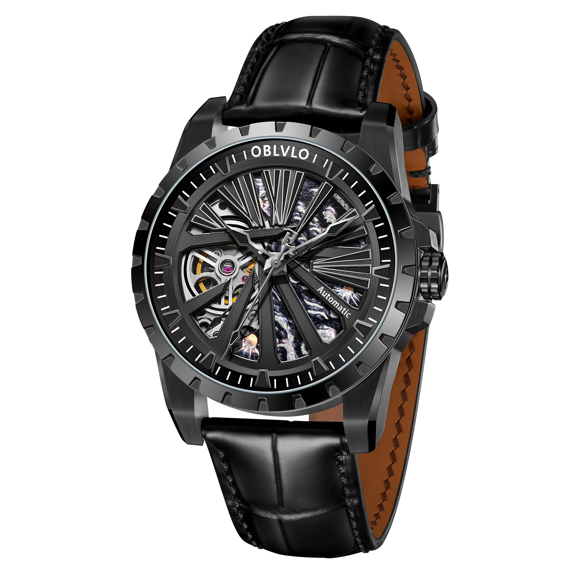 Discover OBLVLO RMS-U Affordable Automatic Military Steel Watches For Men