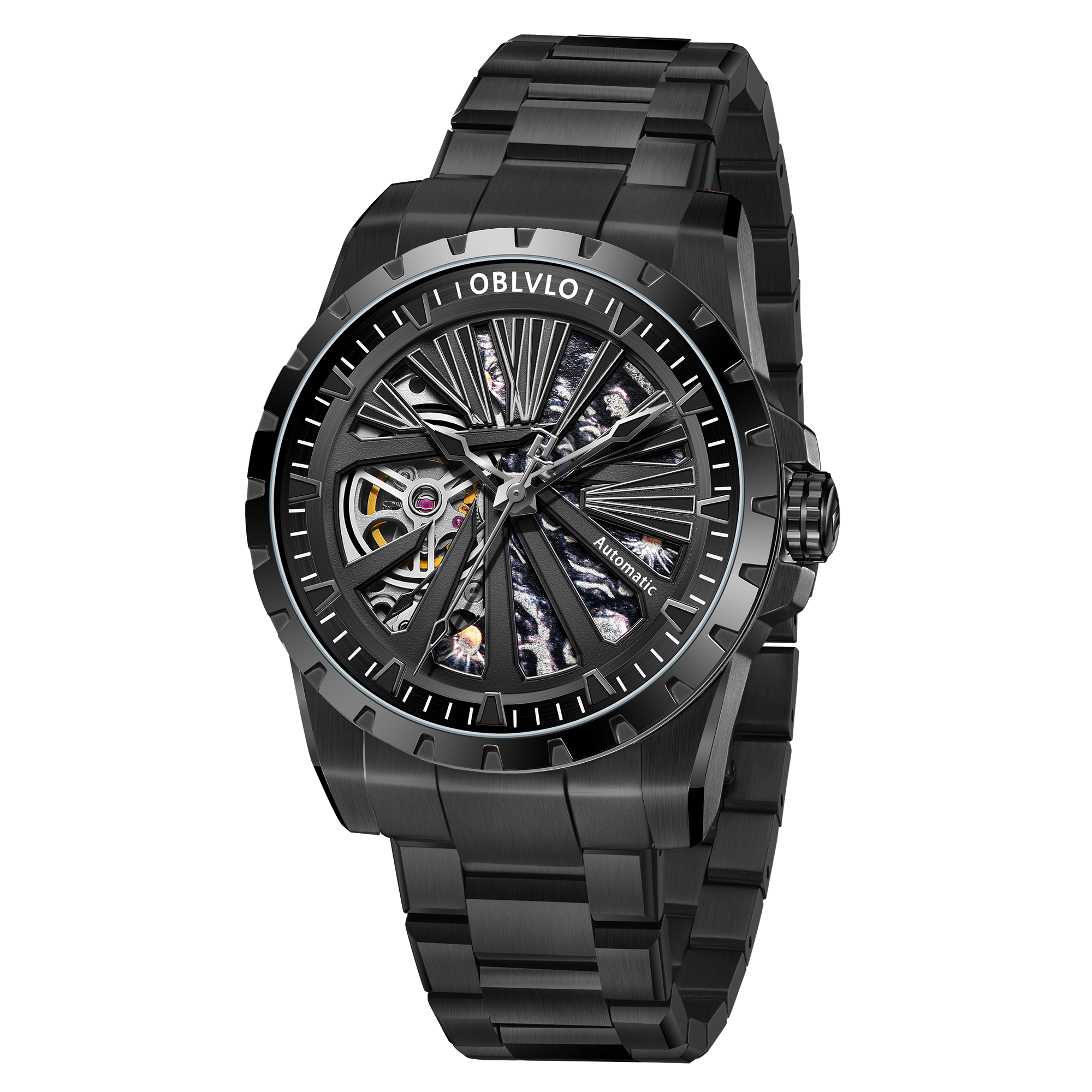 Discover OBLVLO RMS-U Affordable Automatic Military Steel Watches For Men