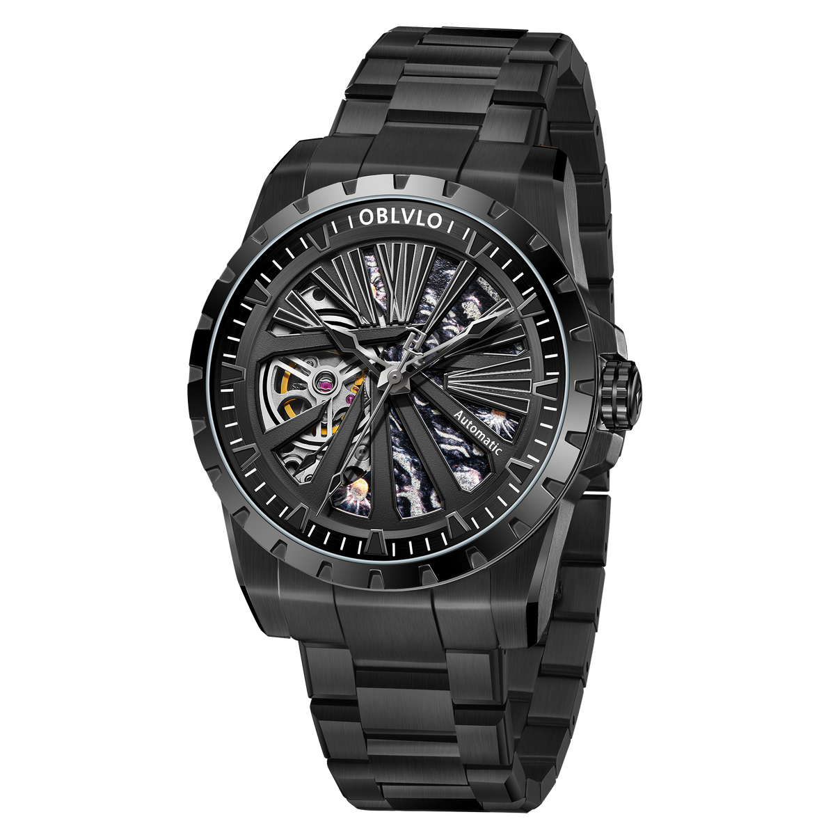 Discover OBLVLO RMS-U Affordable Automatic Military Steel Watches For Men