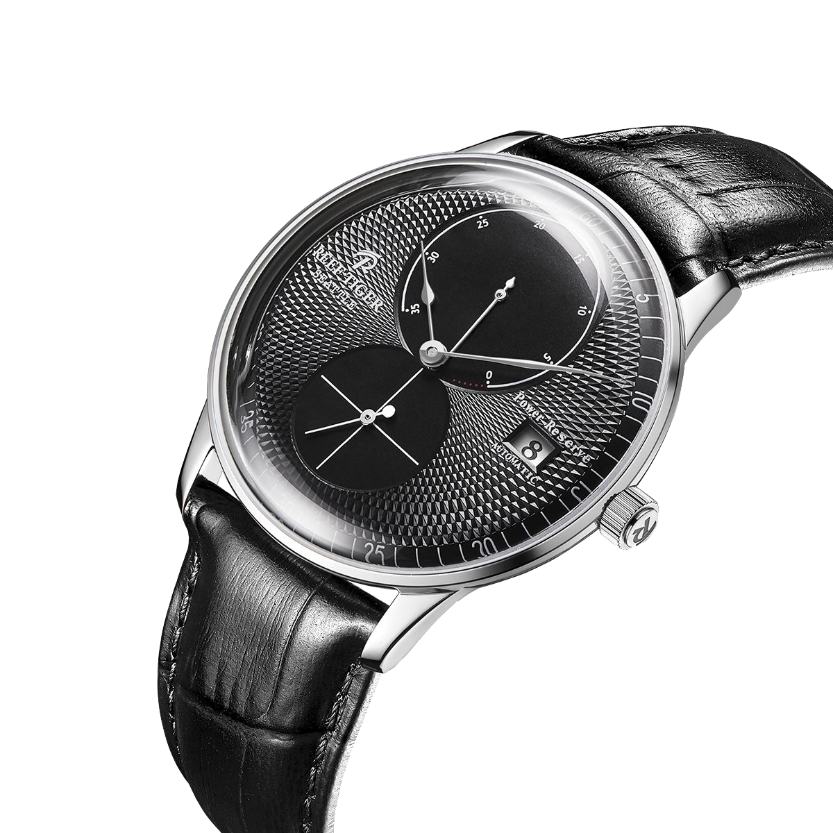 Affordable Luxury 42mm Black Dial & Classics Stainless Steel Case Dress Automatic Watches - Reef Tiger Seattle Navy 1 RGA82B0